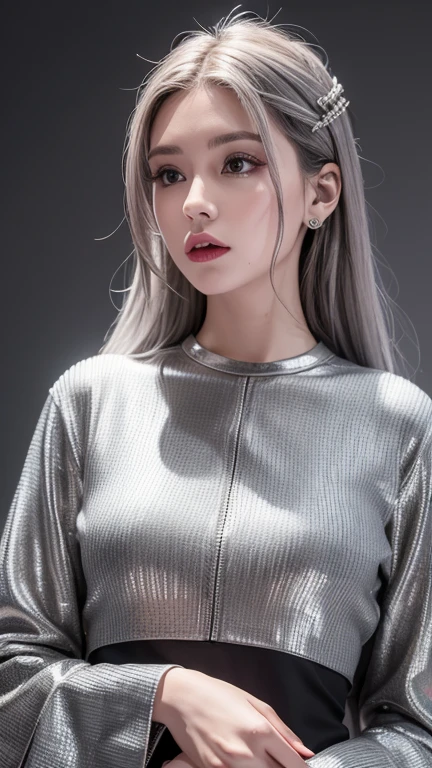 (masterpiece, highest quality, super detailed, High resolution, figure:0.8), highly detailed wallpaper, official art, wonderful, high detail, super detailed, Highly detailed 8K wallpaper,closed upper body, bright silver hair, Red eyes with long slit pupils, (white background: 1.3), (1 girl, alone),(transparent bodysuit),sexy,perfect anatomy,beautiful face,small breasts, bright,