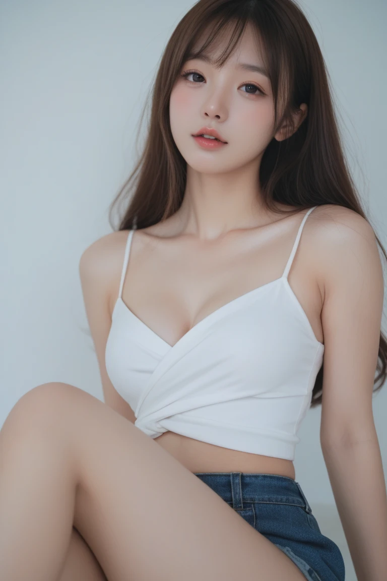 topless, Big Tits, Huge areola, High school girl idol、Naked, Realistic Breasts, Portrait photography best quality、 Super detailed、High resolution、, Super detailedな, Long Hair、Straight bangs, Light blonde hair, Shrine maiden, White Chinese Dress、Gray Background、Bring to the front、Proudly, necklace, 14 years old, , The background is moon white, Beautiful junior high school girl, Brown eyes, Beautiful high school girl, Gray Background, topless, Show the left and right nipples properly, , Buried nipples, Slim, A face enduring the cold, Navy blue tie, Checkered pleated skirt, smile, huge breasts