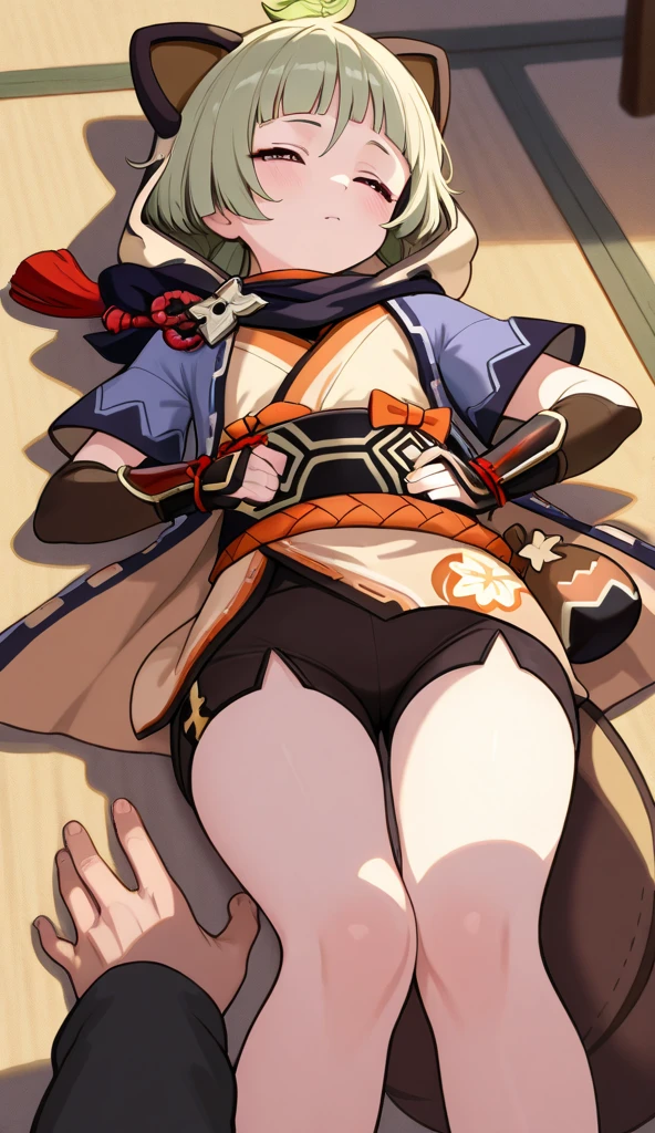 A woman with big breasts, big-ass, White hair, full body image