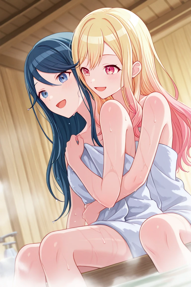 NSFW, (dos chicas teniendo sexo), ((calidad optima)), (obra maestra),(Un detallado: 1.4),cara roja, Mostrando los pezones, totalmente desnudo, La obra maestra definitiva,(Fidelidad:1.2),(sexy), (cofre enorme), grande , Piernas abiertas, (liso: 1.1), (lindos: 0.9), mostrando culo, orgasm expresions, some pubic hair, (Entrepierna rosa), (grandes tetas), al lado de la piscina, completamente mojada, (wet pussy), Translucent stockings, sudoroso, anal, gran culo, all wet, having lesbian oral sex, blond, short hair