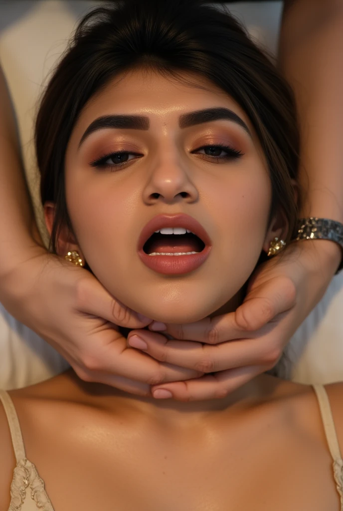 Naelle , , nude, pov blowjob, from above, angry, , in a luxury hotels, , deepthroat, dick deep in her mouth , tears, tired, exhaust, crying , unhappy , , head grab, hands on her head ,