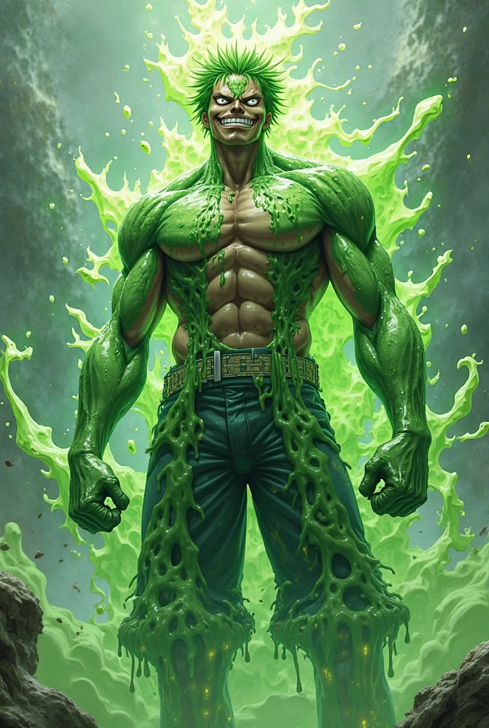 un primer plano de un hombre con una llama verde en la cabeza y torso, humano resplandeciente, Como se ilustra en Top Cow Comics, Brillando en poder, Sosteniendo fuego verde, Hoja de alma verde brillante,esqueleto,esqueleto humano,huesesos,deretirse,nuclear