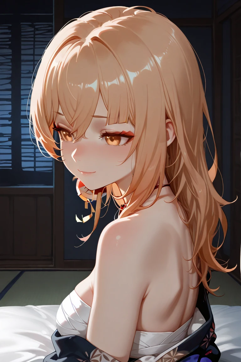 ((monochrome))、((line art))、NSFW、Close-up of a face with eyes closed in surprise、Married woman alone、Her hair is wildly disarrayed by another man&#39;s hand、Surprised blushing expression、40-year-old adult woman、She has medium golden blonde hair tied up.、adult red lips、The nape of the neck is exposed、She is wearing a sleeveless dress that exposes both shoulders.、Distracting、Immoral background with only lamp light source、naked body is wet、anatomically correct appearance、Biologically correct appearance、