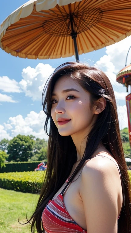 (1 cute Korean star), ((best quality, 8k, masterpiece: 1.3)), focus: 1.2, perfect body beauty: 1.4 , ((air bangs: 1.2)), (night, street: 1.3), highly detailed face and skin texture, fine eyes, double eyelids, whitened skin, (long hair: 1.3), (round face: 1.5), (short skirt, cool top matching: 1.6).  Smile, by the Badaling Great Wall