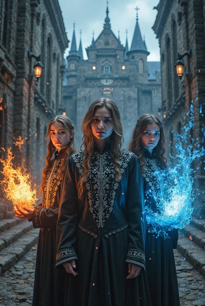 girl CHILD 10 years old, blonde straight hair very long, PORTRAIT STYLE, CLOSE UP, a fireball in hand, evil steampunk pyromancer woman, casting fire spell, she has fire powers, steampunk chandra fire queen, fire hair, sorceress casting a fireball, flame conjuration, casting a fire spell,  fire spell, fire goddess, fire goddess, flaming hair, fire breath