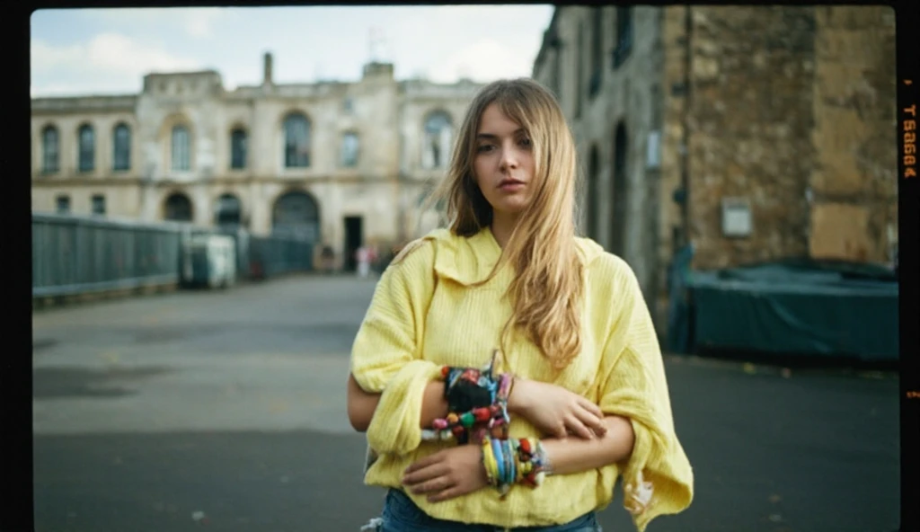 Realistic photo of a beautiful 41m33l-v1 woman,  1girl, solo, long hair, breasts, looking at viewer, (((blonde hair))), dress, cleavage, brown eyes, jewelry, medium breasts, standing, full body, shoes, socks, striped, necklace, bracelet, hand on hip, kneehighs, striped shirt, realistic, striped dress, soft lighting, professional Photography, Photorealistic, detailed, RAW, analog, sharp focus, 8k, HD, DSLR, high quality, Fujifilm XT3, film grain, award winning, masterpiece<lora:41m33l-v1:1.0><lora:41m33l-v1:1.0><lora:41m33l-v1:1.0>