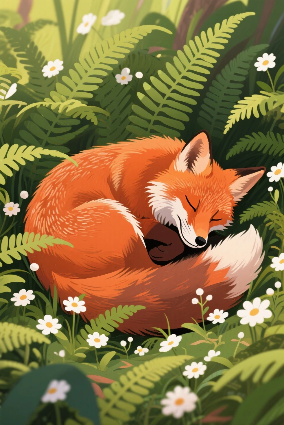 Fox resting