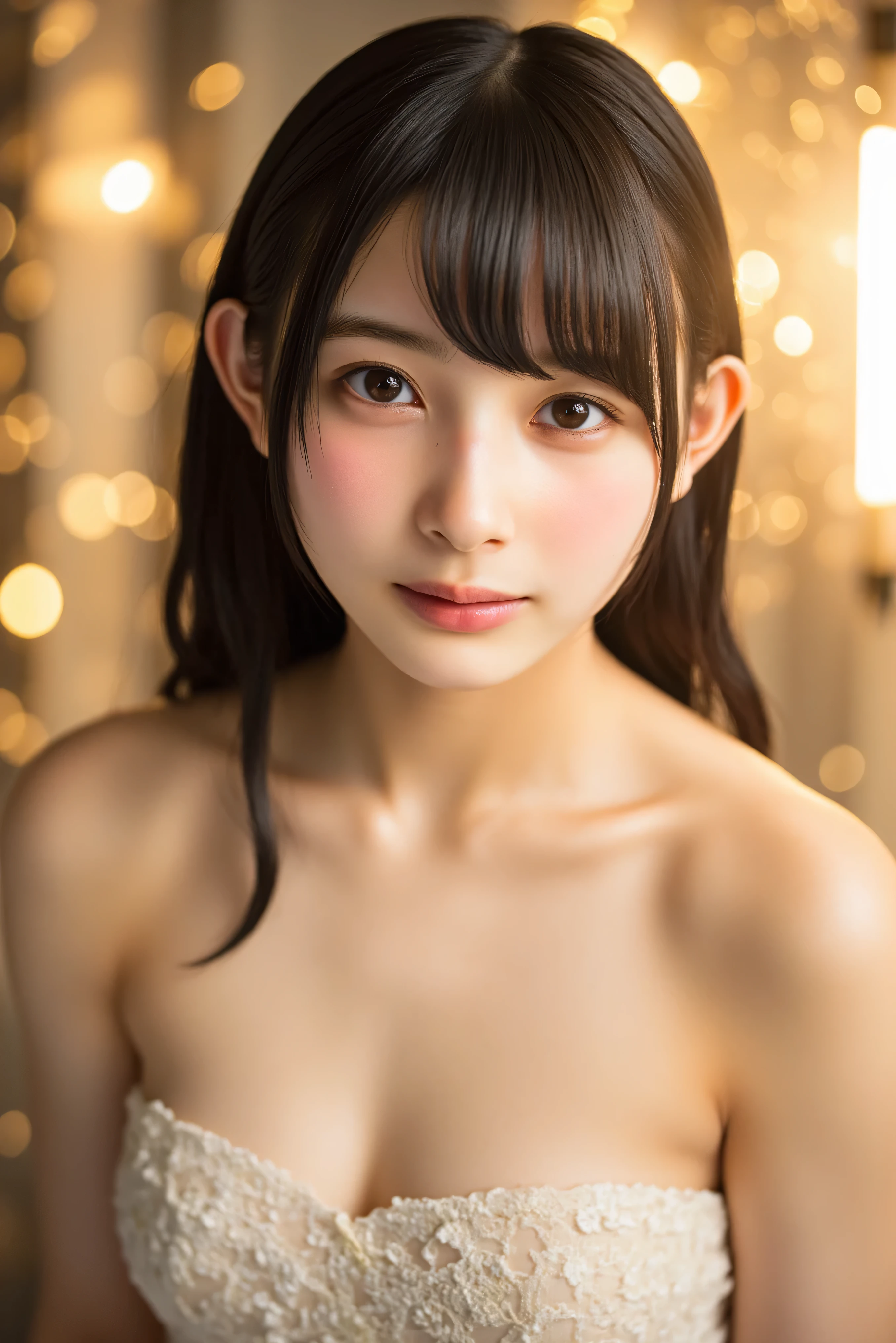 (((Beautiful girl small breasts)))、、, Long Hair, 、(((Completely naked))),(((Completely naked))),smile、(((Round face))),Big eyes, Round eyes、No makeup、、,Outdoor、Beautiful cityscape、Blurred Background、(((Are standing))),(((Upper body photo)))、(((Late Night)))、(((Outdoor)))
