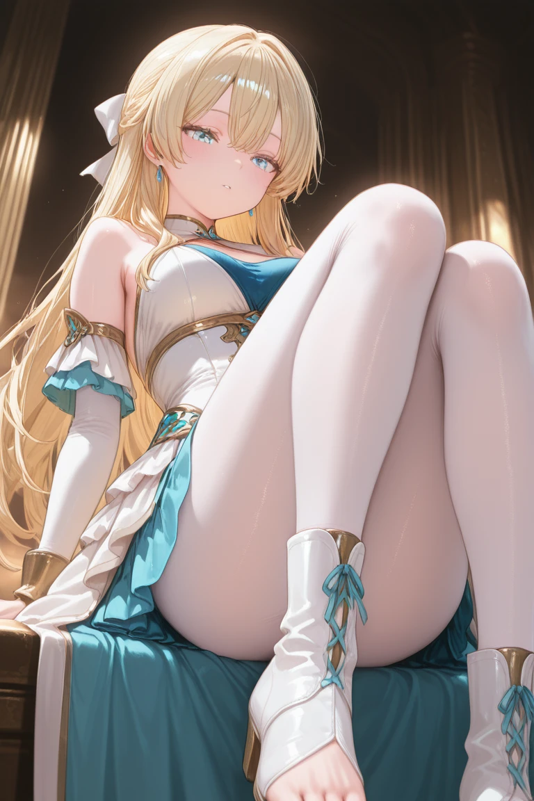 (ultra detailed,highres,absurdres,absolutely resolution:1.3), 

(rain:1.4), (messy room,debris,rubble:1.4), 
(outdoors,abandoned hospital,desolation,wasteland:1.3), 

1girl, solo, clothes reflecting light, cinematic lighting, BREAK 

(lying,on back:1.4), (facial profile:1.3), (lie supine,spread legs:1.3), (pussy:1.3), shoot from above, (dead girl:1.2), BREAK 

(cum in pussy:1.3), (creampie,cum_pool:1.4), A lot of semen is overflowing from her vagina, Semen is dripping on the floor, (cum,after sex:1.3), BREAK 

(expressionless:1.4), (((empty eyes))), drooling, (saliva trail):1.3, (streaming tears):1.3, (open mouth):1.2, BREAK 

(pcsaren,blonde hair,very long hair,blunt bangs,sidelocks,black hair bow:1.3), pointy ears, hair ornament, BREAK 
(pcsaren,frills,aqua dress,white capelet,white gloves,frilled skirt:1.3), brooch, short sleeves, underbust, over skirt, BREAK 
(white thighhighs,wearing white footwear:1.3), ankle boots, 