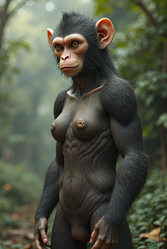 (masterpiece), (extremely intricate:1.3), (realistic), portrait of a girl, (small breasts:1.1), the most beautiful in the world, Bushy eyebrows, brunette Bob, huge ears, (monkeygirl:1.5), (brown tail:1.1), (toned body:1.1), (tank top and shorts:1.1), detailed textures, upper body, indoors, bright sunlight, classroom hallway, professional photograph of a stunning woman detailed, looking at the camera, alluring stare, detailed eyes, sharp focus, dramatic, award winning, cinematic lighting, octane render unreal engine, volumetrics dtx, (film grain, blurry background, blurry foreground, bokeh, depth of field, motion blur:1.3)