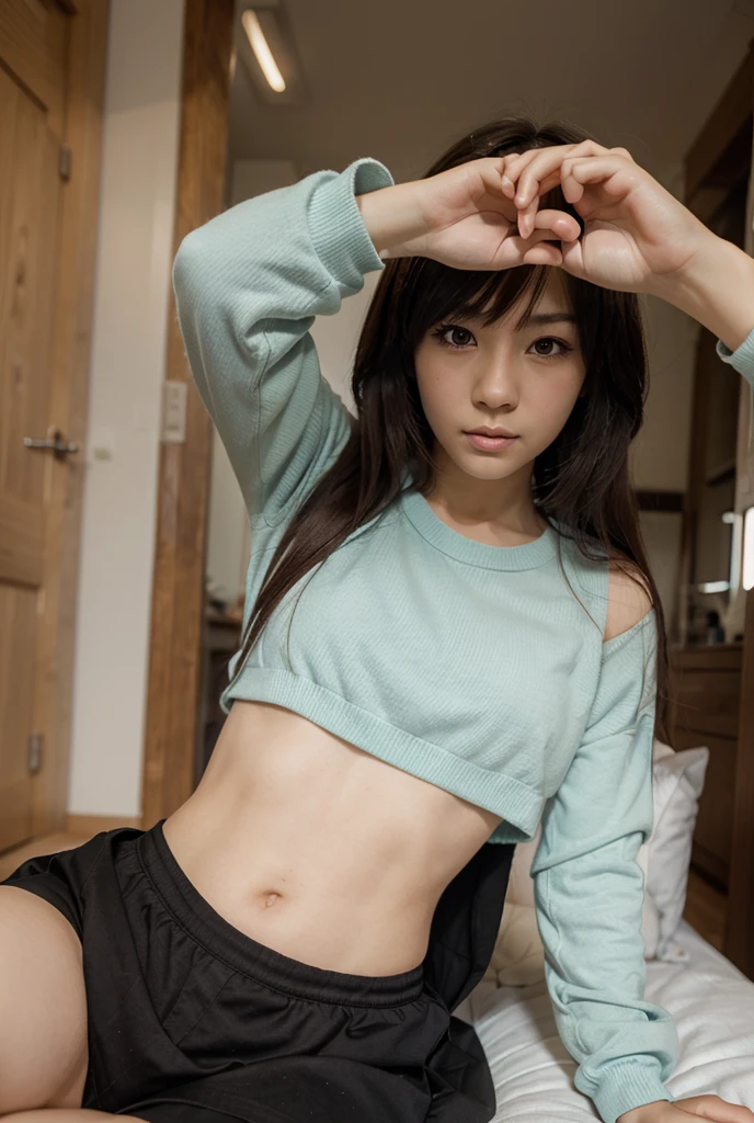 masterpiece, highest quality, One girl, View your viewers, one piece,, Nami OP, , School girl, sitting at the computer, apartment view, alone