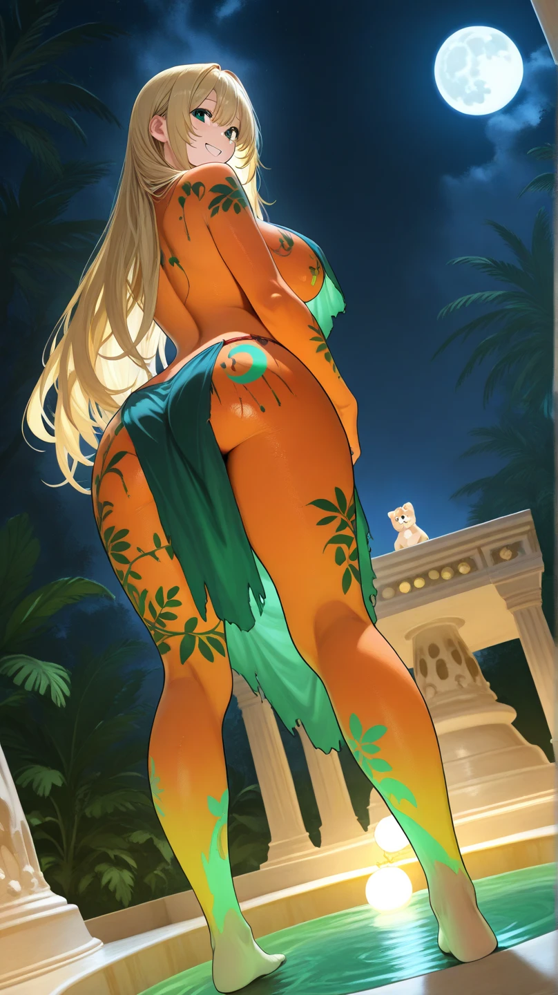 (masterpiece:1.3), (8K, Realistic, RAW Photos, Highest quality: 1.4), absurdes, charm, Ultra-high resolution, Ultra-realistic, Very detailed, Golden Ratio, (Realistic), (Best Shadow), Low contrast, (complex:1.4), Side lighting, 8K, Beautiful Face, (Realistic Face), Beautiful hairstyle, Realistic eyes, Beautiful details, (Realistic Skin), Beautiful Skin, (One Girl), (Melissa Benoist), (Accurate hand and finger depiction), (bionde, Long Hair:1.2), glamorous, ((Open your mouth)), (Blushed), (Sweat), ((Masturbation on all fours in the hot spring)), ((Completely naked)), ((Completely naked)), ((barefoot)), (whole body), (BIG ASS:1.1), NSFW ((Masturbation, From behind)), (real vagina, The vagina is wet), (Grab the breast, Touching the vagina), ((Excessive ejaculation:1.1)), BREAK ((Deep in the forest:1.3)), ((vapour:1.2)), ((Low angle view from behind)), ((Lift your butt))