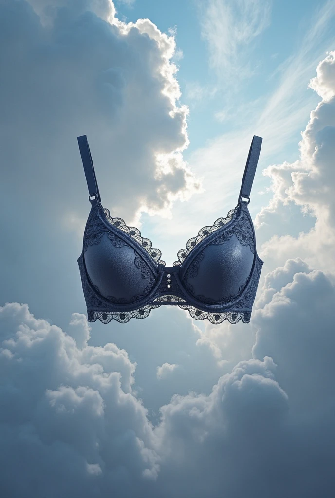 Bra held in one hand，（amusement waterpark background：1.5）