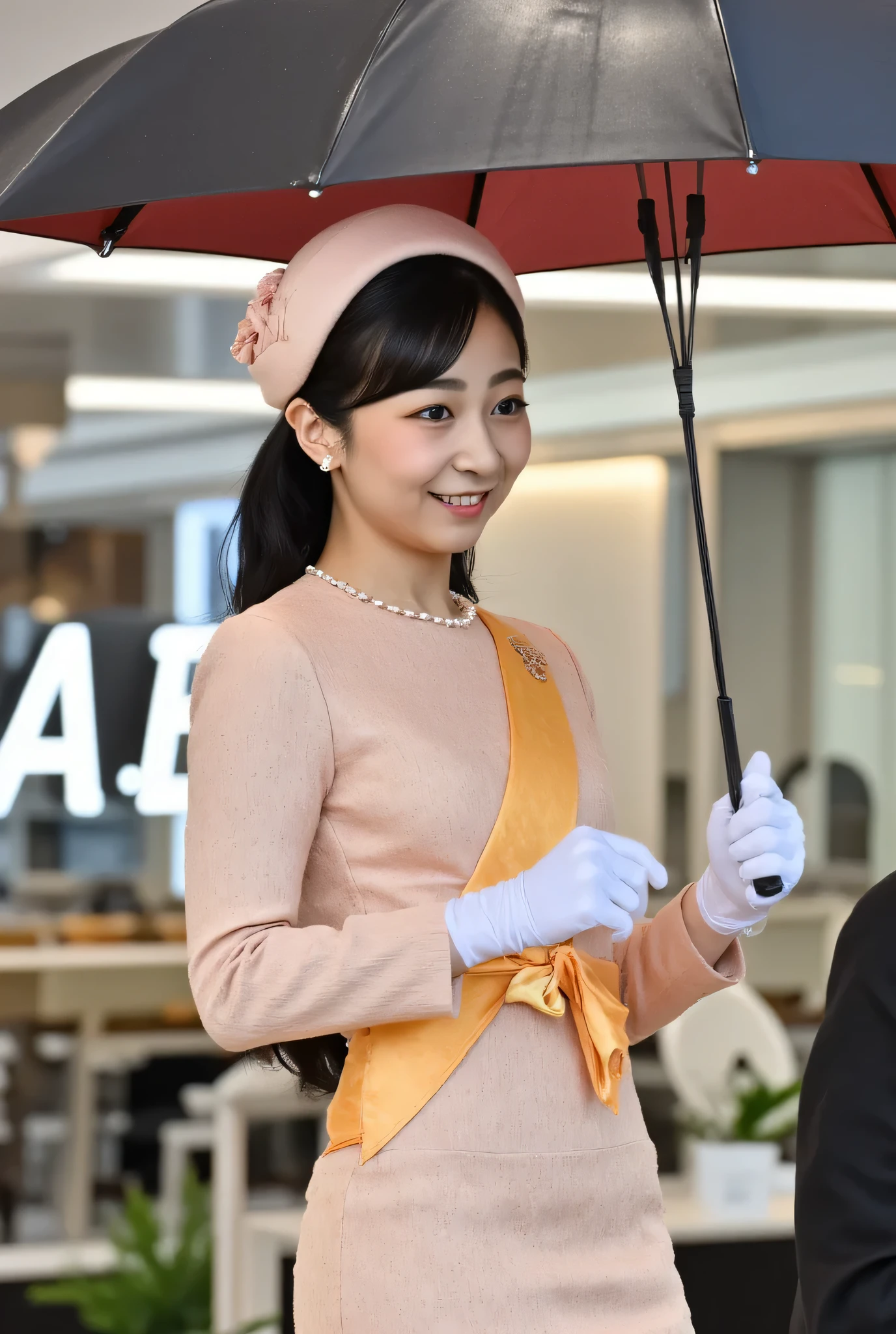 est quality, masterpiece, Extremely Detailed, realistic, A slim, European girl works at a McDonald's restaurant, , beautiful realistic 、((naked、Wearing a transparent shirt and hat,wearing a miniskirt, holding a luxurious bag、)) slim body , small , ginger hair, holding a plate with hamburgers , long eyelashes, pink rouge, 濃い化粧, Sparkling rouge , Sparkly Makeup, attractive smile, Having a Aura in a Fantastic Area, stylish, nice, edgy, gorgeous, Luxurious, , , attractive, Black チョーカー with gold ring, , ( ((naked、topless、Protruding are visible、)), ultra realistic, skinny fit, super long ponytail, in a heavily polluted city,