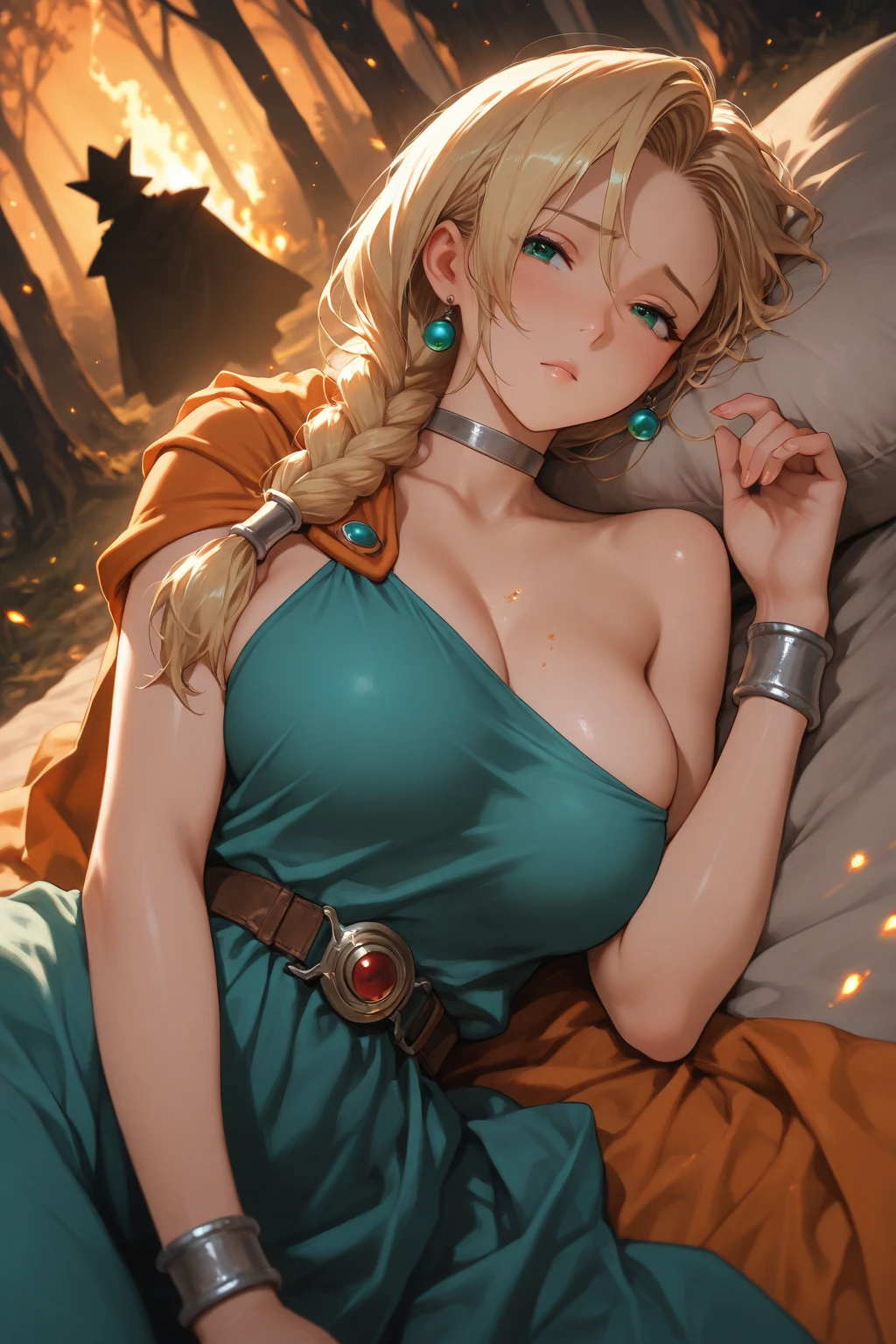 (adulto:1.6)(25 anos de idade:1.7)(obra de arte, Melhor qualidade:1.2), 1 garota,Sozinho,(olhando para o espectador), princess, Zelda, Tema vermelho, strapless long dress, cabelo loiro, Ombros nus, olhos azuis, Palace, tiro de vaqueiro, rabo de cavalo,(rubor), (colarinho), (sorridente:0.8),(transparente:0.3)(olhos abertos:1.3),(Excitado:0.4)(surpreso:0.5)(afetuoso:0.6)