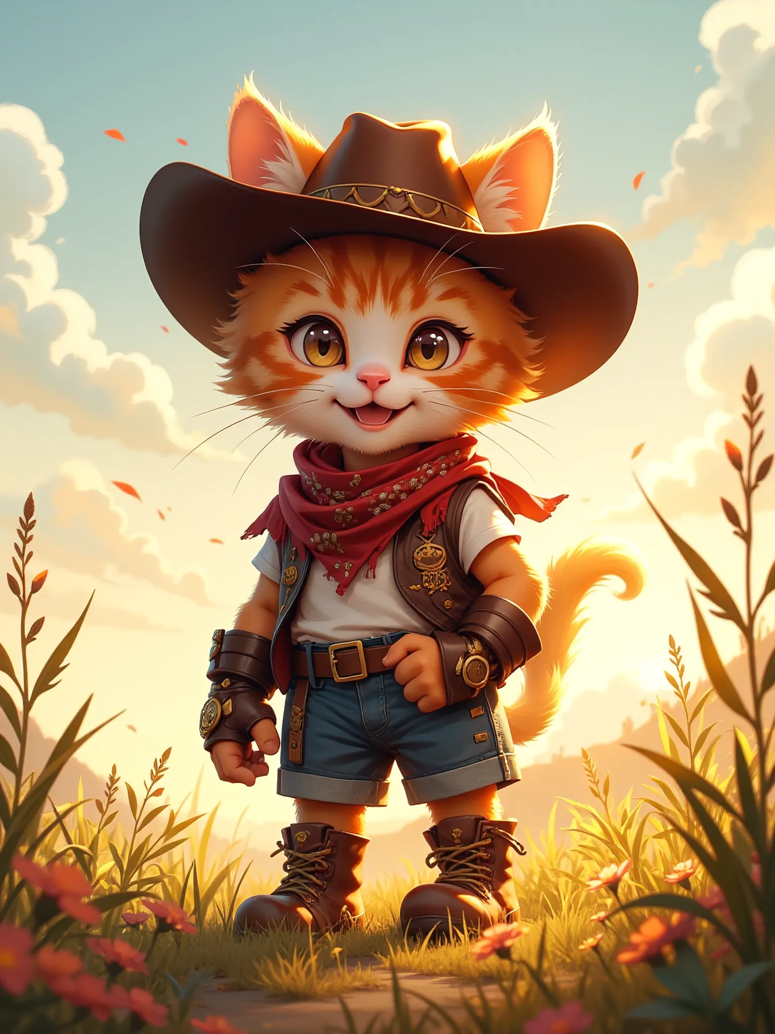 (0429) Cat in Wild West