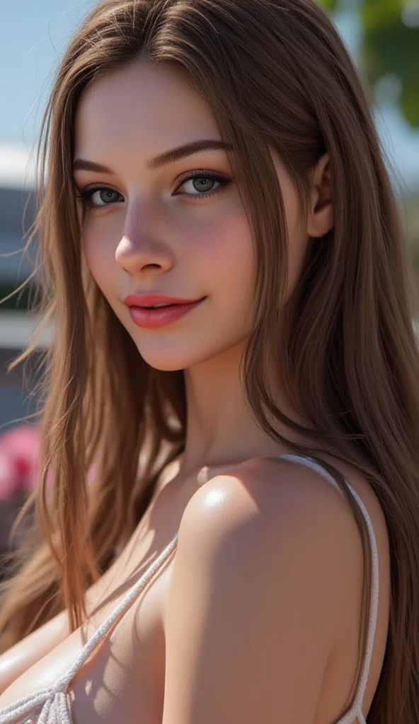 closeup headshot of S112_BabyKxtten, a beautiful woman, in a (lake:1.1), wearing a (t-shirt:1.2), (8k, RAW photo, best quality, depth of field, ultra high res:1.2), (absurdres, intricate, photorealistic, masterpiece, ultra-detailed, Unreal Engine:1.3)