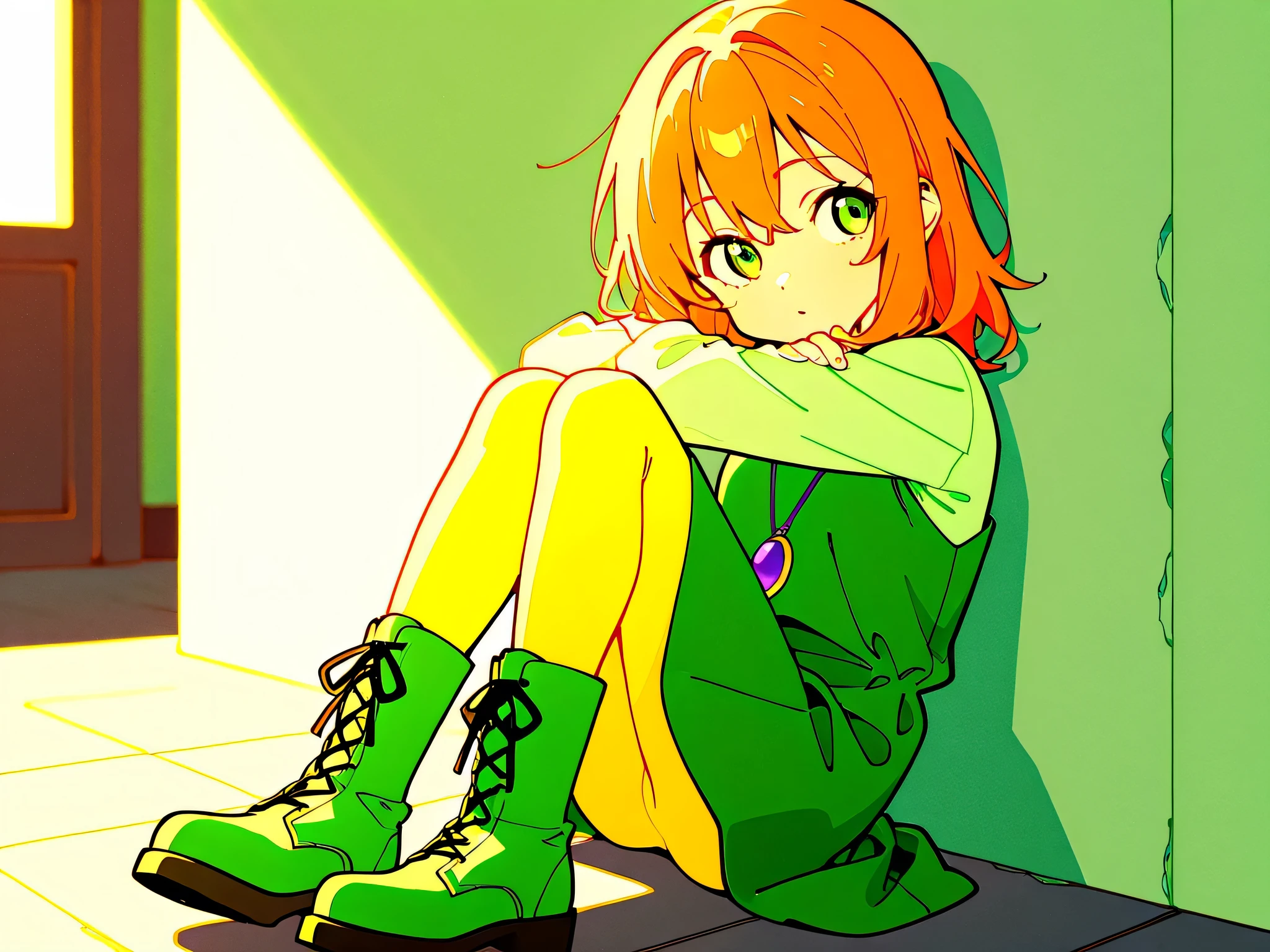 1girl, green eyes, purple pendant, orange hair, medium hair +++ yellow pantyhose, green dress, lightgreen shirt, green boots Hiding face with arm, looking to the side, extremely quality extremely detailed, illustration, cute anime face cinematic lighting,(傑作, 最高品質), スーパー詳細,
BREAK
セクシーな,
顔のアップ, 人差し指を立ててください「Shhhh」ジェスチャー,
真っ直ぐで長い黒髪, ぶっとい前髪, (( ビジネススーツを着ている )),
屋内, 教室に突入した, 赤いフレームのメガネ, 笑顔, 片目を閉じる,