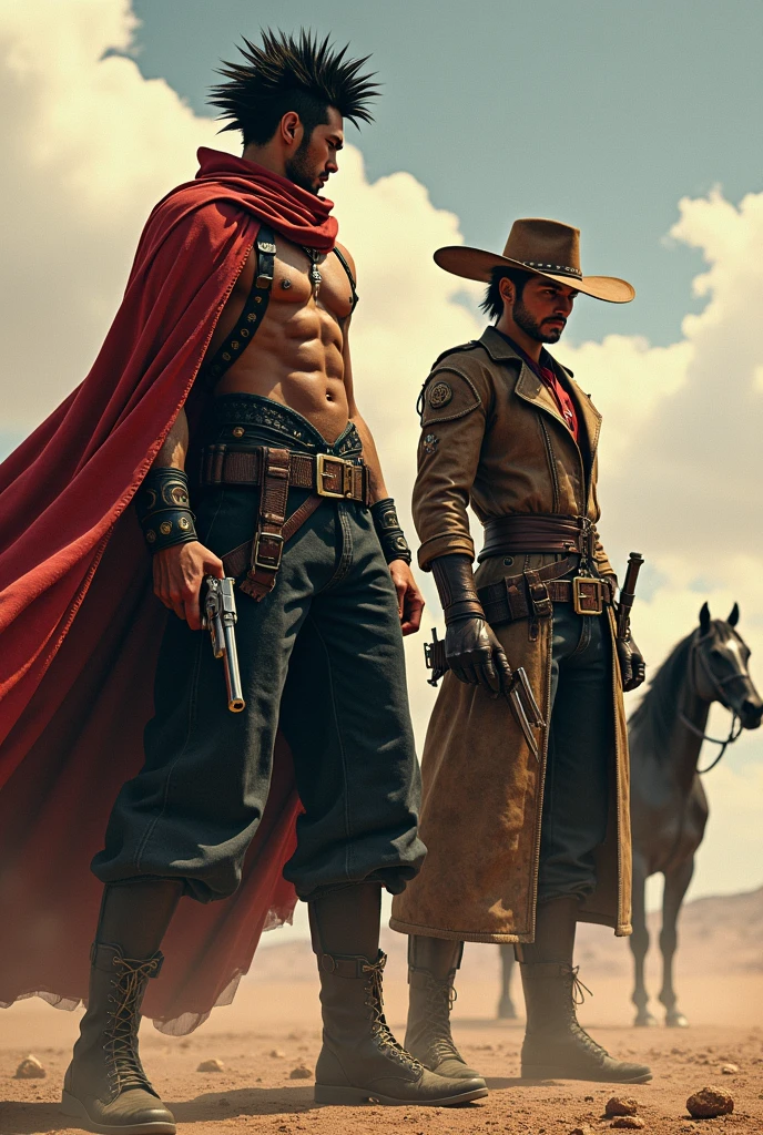 5 handsome cowboy tribesmen against another 5 big ugly cowboy tribesmen who wants to face each other 