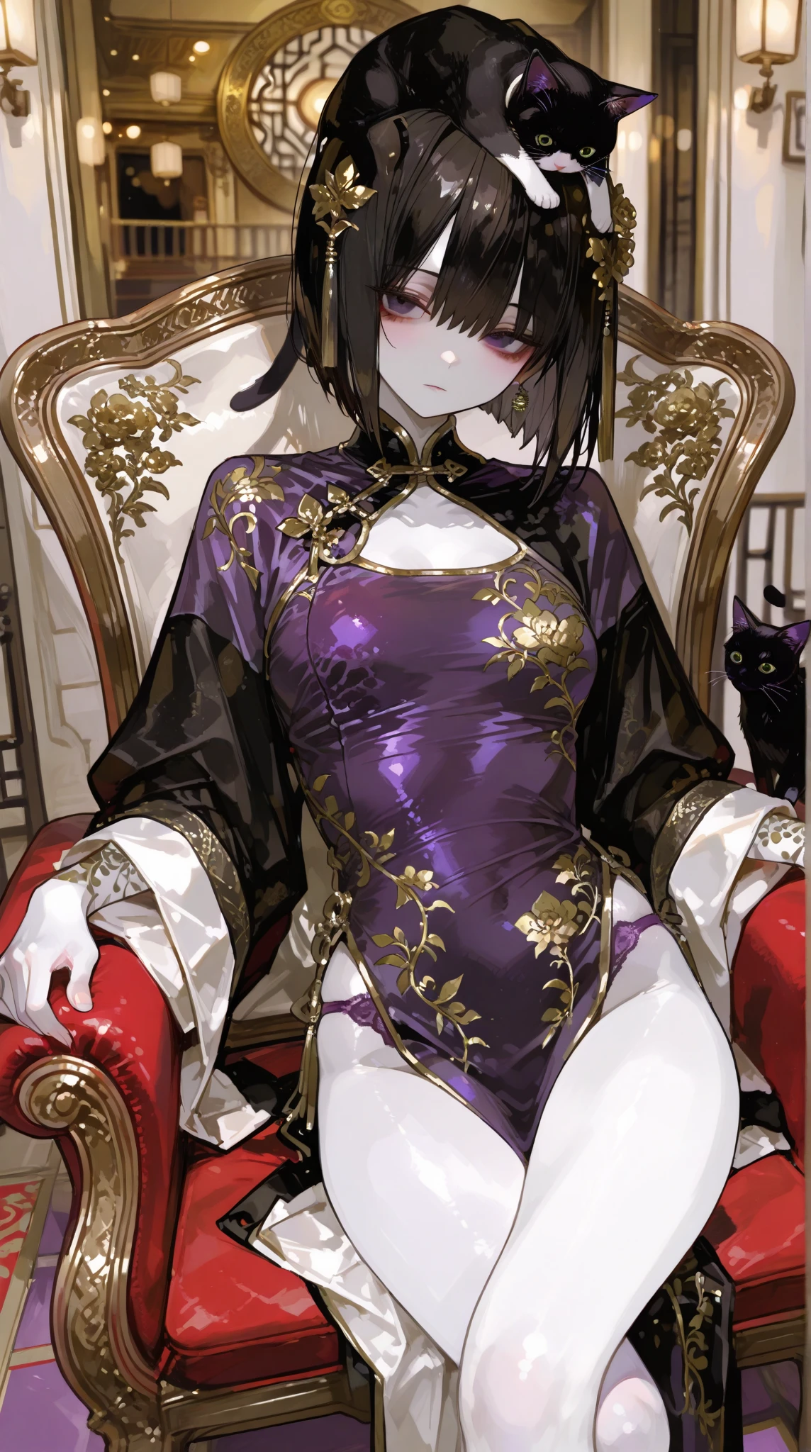 Gentle and lovely queen,(((Black Ming Uniform 1.2))),Her long black hair was coiled behind her head,Gorgeous hairpins,sandals,(((Detailed facial features1.2))),(((smile1.2))),(((Twelve crowns))),(((Detailed facial features 1.2))),(((Squat with your legs apart1.2))),(((Place your hands behind your head1.2))),Background of the Royal Palace,Super detail, hyper HD, Masterpiece, ccurate, Textured skin, Super detail, High details, High quality, Award-Awarded, Best quality, A high resolution, 1080p