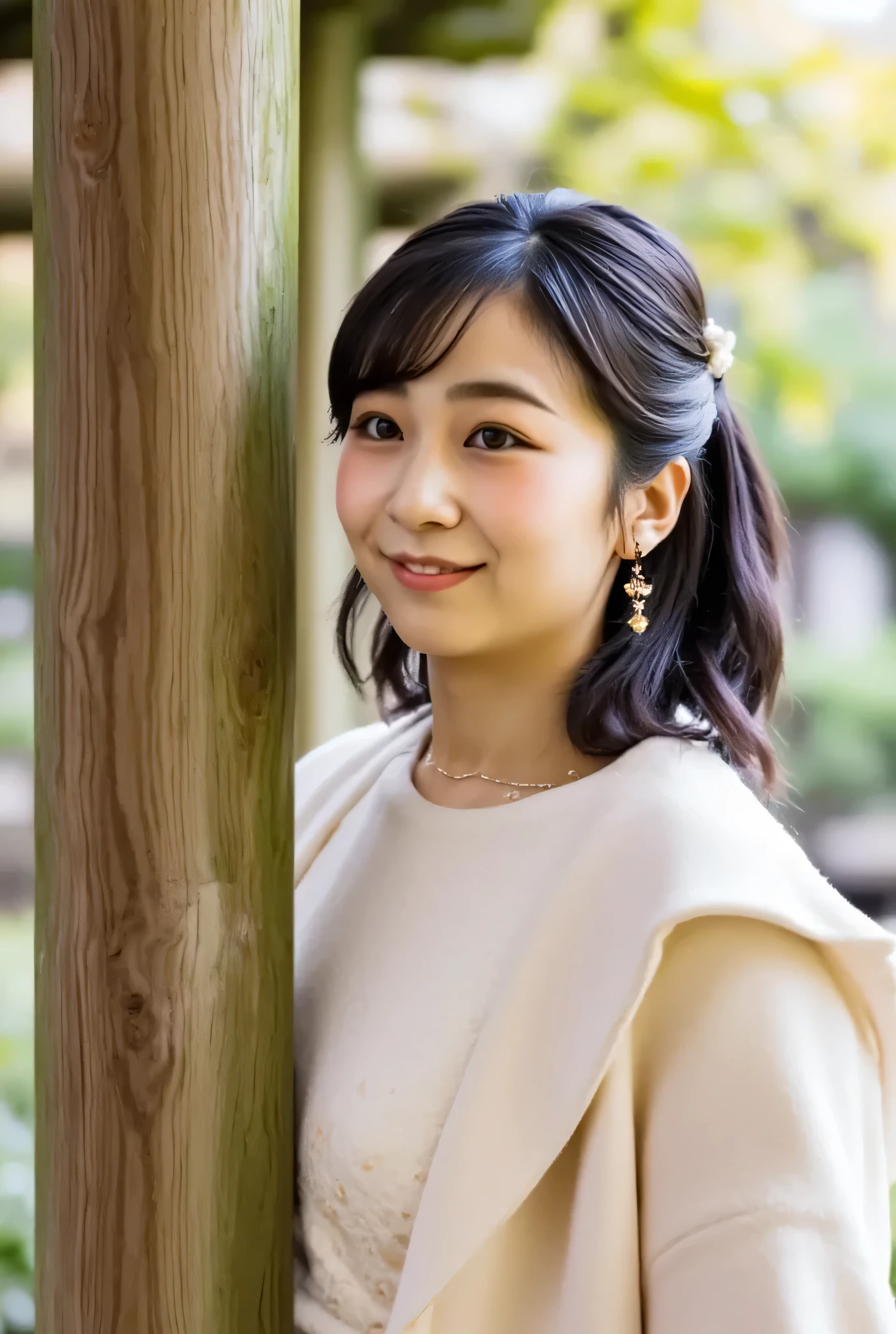 Highest Quality、masterpiece、very detailed、real、、、美しくreal、(((naked、in underwear、decorative panties、protruding nipples、topless、pussy、nude、))) slim body 、Big Breasts、long eyelashes、pink rouge、Sparkling Rouge、Sparkly Makeup、 charmingな笑顔、a black choker with a gold ring、stylish、nice、edgy、gorgeous、luxury、、sexy、 charming、a black choker with a yukata loose、超real、skinny fit、super long ponytail、Cities with severe air pollution、