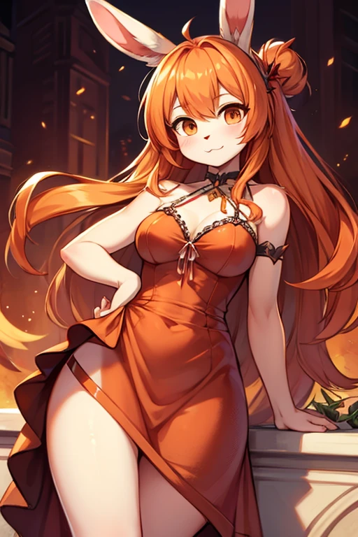 1 fox girl, fox tail, fox ears, very long hair, (seductive smile:1.2), (parted lips:0.8), cute,
bare shoulders, bare arms, armpit, (collarbone:0.7), large breasts, (underboob:0.9), sideboob, thighs,
(sideless:1.1), vietnamese yellow dress,
(leaning back:1.1), (crossed legs:1.1), on vietnamese boat, night,
sharp focus, looking at viewer, from side, (from below:0.8), dutch angle,
(light red theme:1.2), (light red tone:1.1), (orange tone:0.9), illustration, (anime coloring:1.1),
(masterpiece:1.3), (best quality:1.5), newest, (intricate details:1.2), ai-generated,