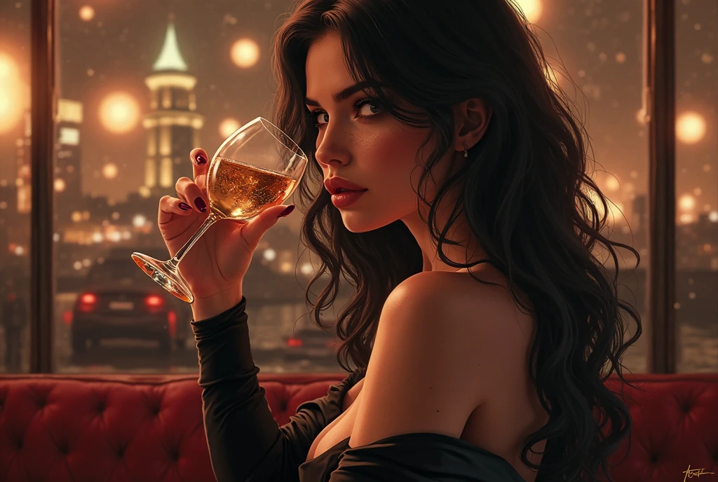 Danna Echeverry drinks