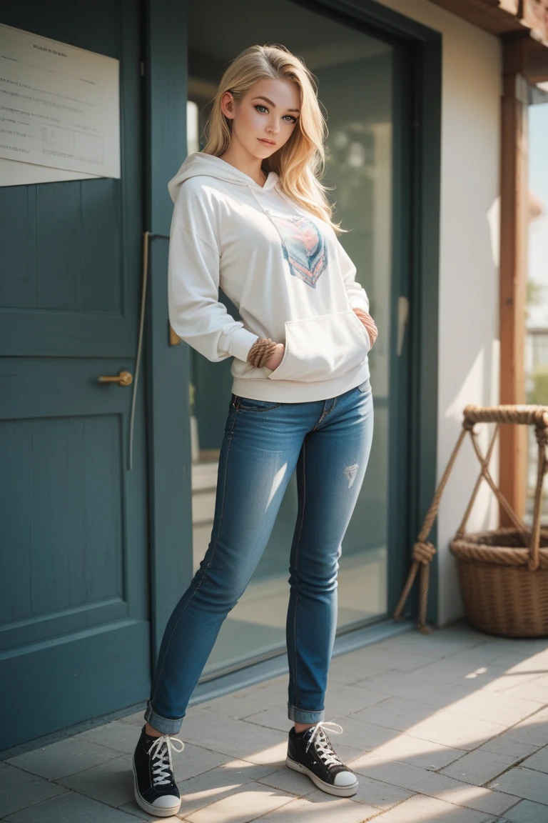 Allie Dunn, blond hair, (white sweatshirt by neck), (white pants), (high heels), (white heels), (beautyfull leggs), (beautyfull heels), (perfect leggs), (whole body), (posing), (photo pose), (dancing in park), (confident stance), (alluring allure), (impeccable craftsmanship), (exquisite attention to detail), (smile), (tongue on lips), (sexy tongue), (perfect smile), perfect lipps), (perfect teeth), (perfect smile), (irresistible sexiness), (designed to ignite passion), (undeniable sensuality). looking at viewer, smiling, masterpiece, best quality, highly detailed, (Beautiful and detailed eyes), (beautiful and detailed face), Perfect female body, (Best Quality), (ultra-detailed), (master piece), (high resolution), (Original), (the Extremely Detailed CG Unity 8K Wallpapers), big , perfect skin, perfect face, ultra realistic, sexy.