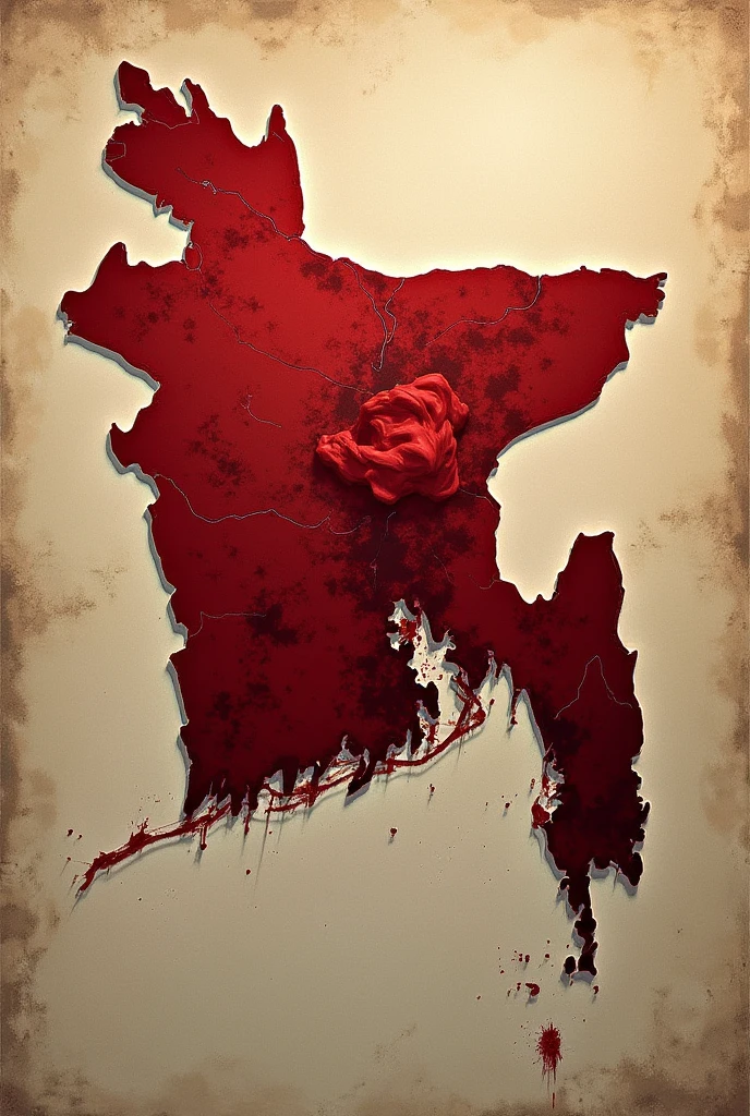 Online news portal logo named ' Mirror Bangla' which contains bloody map of bangladesh.
