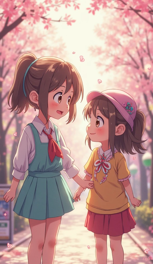 masterpiece, Highest quality, Nico_Yazawa,High resolution, 1 Girl, alone, Brown Hair, short hair, Twin tails、Purple eyes, Cowboy Shot, Frill dress, , Pink Dress, (Cleavage)、(Beautiful thighs)、city, Outdoor, garden, Carrying a red backpack, (randoseru backpack:1.2) Sweaty、Thick thighs、Highest quality、4K、1girl, 8years old, loli, cute, grin, 、Skirt lift striped underwear、In the city、Many passersby are surrounding the girl.、、Thick thighs、Mesgaquismiles、Men holding their penises and surrounding girls、Semen from the penis、Bukkake、Bukkake、（Bukkake）