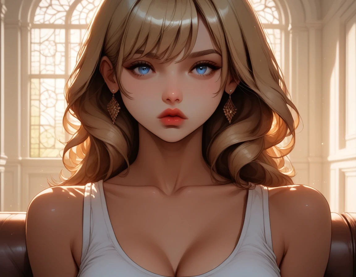 Huge breasted woman, highly detailed, (best quality,4k,8k,highres,masterpiece:1.2),ultra-detailed,(realistic,photorealistic,photo-realistic:1.37),extremely detailed eyes and face, beautiful detailed lips, longeyelashes, hyper-realistic skin, detailed clothing, dramatic lighting, cinematic composition, muted color palette, dramatic lighting, intricate details