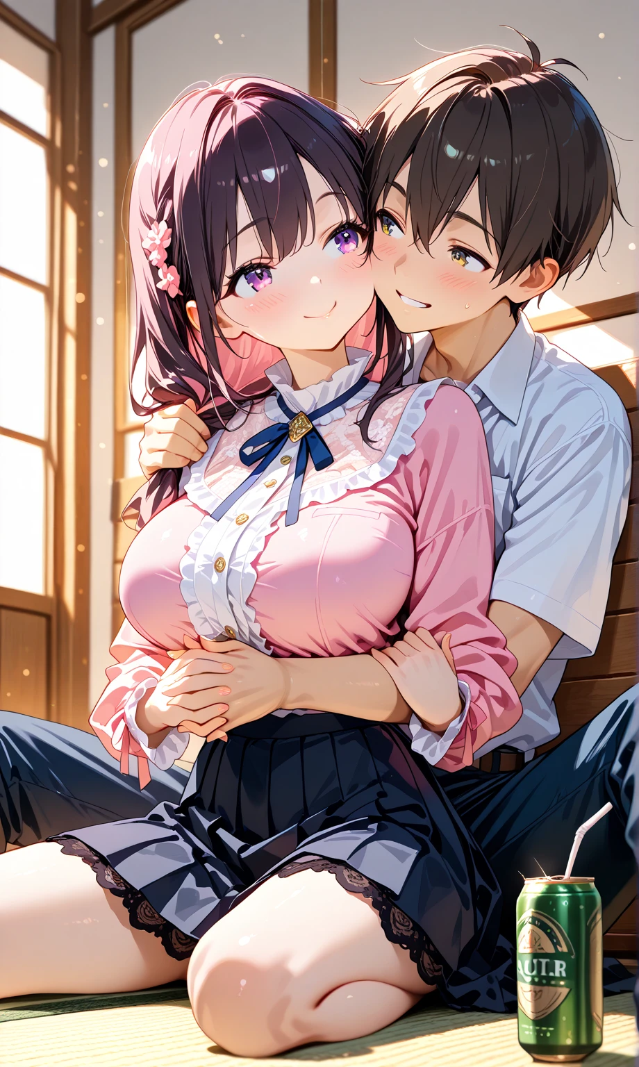 (girl,Fat middle-aged man:1.2)、(Maid clothes)、blush、French kiss、(hug)、(Big Breasts)、Very detailed、High resolution、4K、masterpiece、High resolution、(tears:2)、(rape)、Straddle a man、heart、toilet、(Sex:1.3)、(Grin)、Knee socks、(Side view)、(Push down)、(rape:1.2)