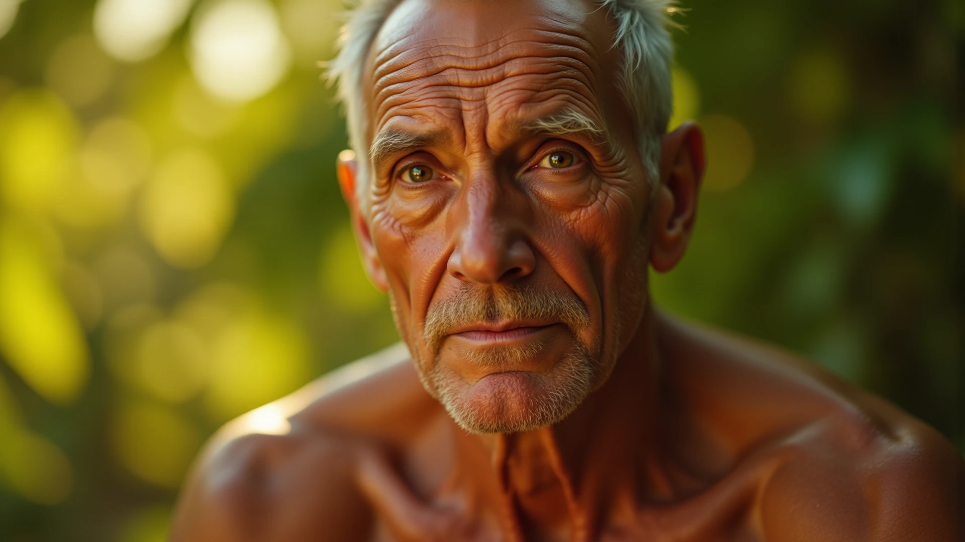 (professional 3d render:1.3) af (Realistic:1.3) most beautiful artwork photo in the world,Emaciated old man,Passionate workouts,Gym as background
