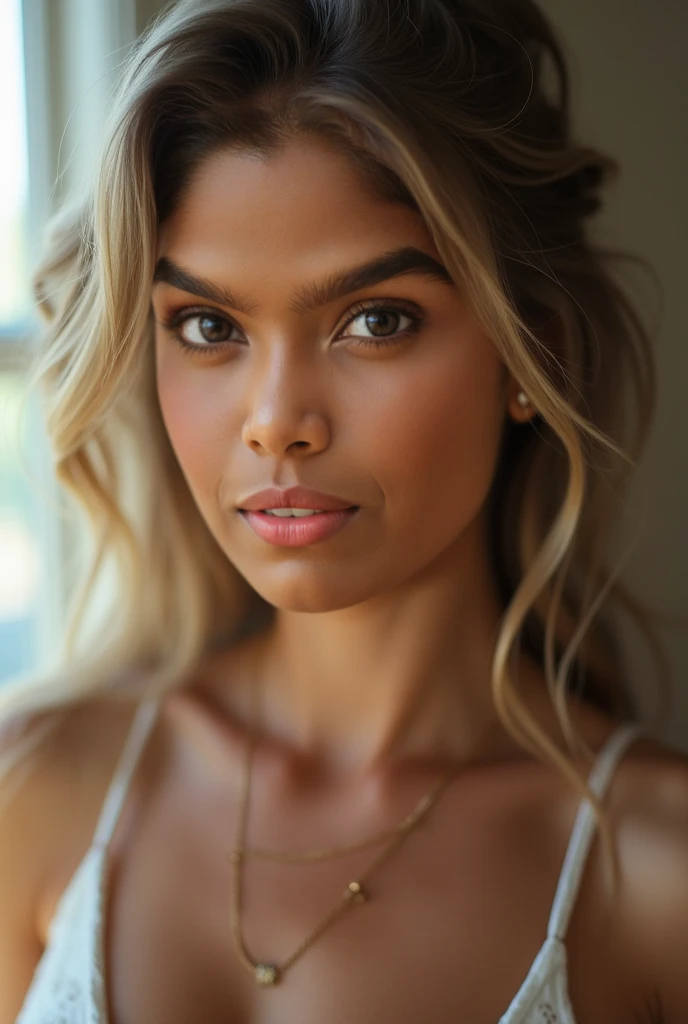 (masterpiece), (extremely intricate:1.3), (photo realistic), portrait of a girl, very fit, busty, the most beautiful in the world, (chic clothing), upper body, white background, professional photograph of a stunning woman detailed, sharp focus, dramatic, award winning, cinematic lighting, (sweedish and filipina mixed race) blonde, aqua green eyes 