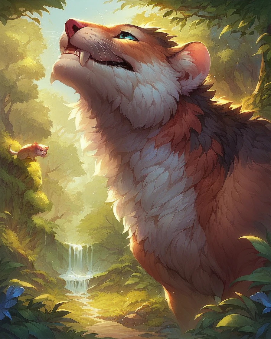 <lora:SnarfCatOsbertYIf:1> SnarfCatOsbertYIf, Snarf, big tail, red eyes, red nose,  furry, [road, earth, forest, trees, sky, clouds, mountains,]  solo, 
 looking at viewer, to his full height, (beautiful, aesthetic, perfect, delicate, intricate, masterpiece, ) chibi, (angry pose)
[by kenket|by totesfleisch8], by thebigslick:by silverfox5213:0.8], [by syuro, by paloma-paloma::0.2, (Tricksta, TotesFleisch8)
