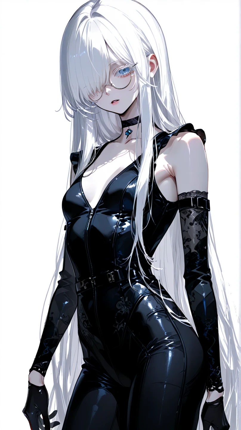do anime com cabelo preto e olhos azuis em um vestido preto,Cara de cobra, mago de cabelo preto, misterioso, feiticeiro malvado,