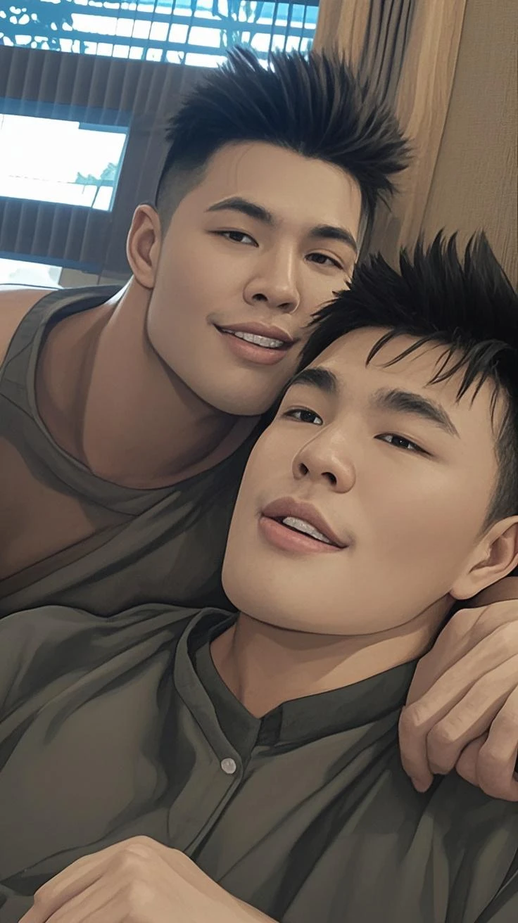 best qualtiy,(realisticlying:1.4), tmasterpiece, Kodak Portra 400, white bed sheet,Lie flat on the bed,(Face focus:1.3),1boys ,white skinned,Show muscles, posing on a, black eye mask,Stick out your tongue, sface focus,Wear a black eye patch