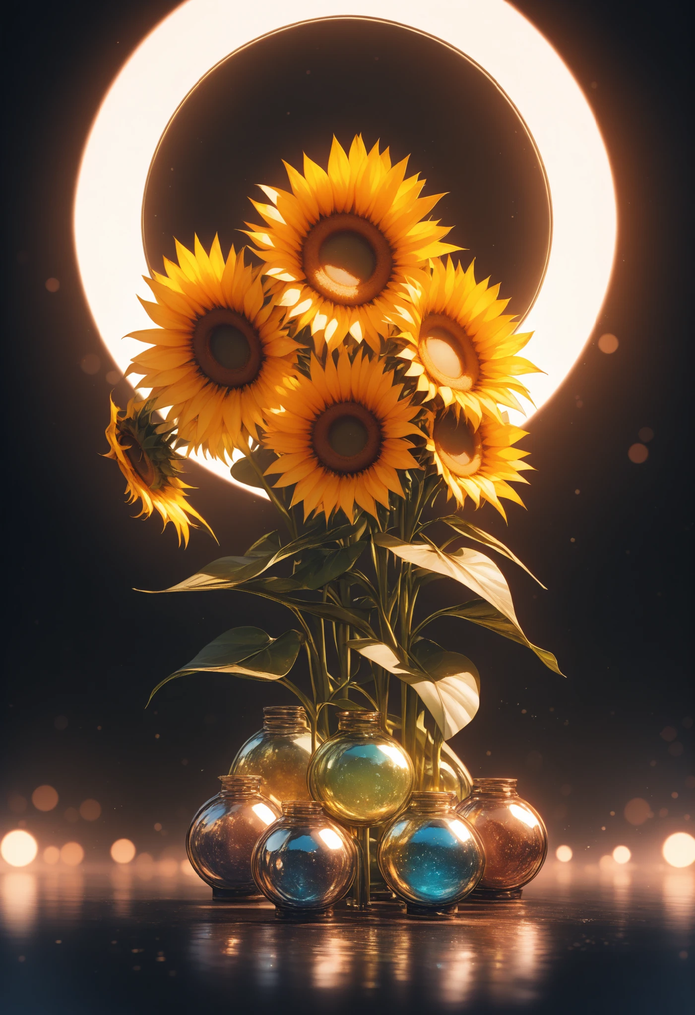 Kirie style,characters,Yellowのアイドルの服装,Yellowと sunflower をイメージした架空のバーチャルVチューバー,A girl in plain clothes and a V-tuber in the real world of a V-tuber,back to back,High Quality,Masterpiece,Ultra High Definition,photographic realism,最High Quality,HDR,UHD,Studio Lighting,ultra-detailed depiction,realistic,Vivid Colors,bokeh effect similar to,Yellow, sunflower ,warm tones,dreamy,fantastic,Digital Art