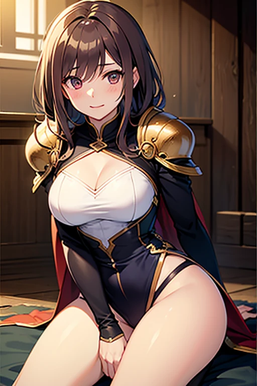 Make a Genshin Impact oc. Give her long brown, to blue ombre hair. Her vision/element is anemo. She has a star themed, teal, and black outfit. With shorts. Brown slender-ish eyes. She is very kind, and soft-hearted. She likes space and singing. Mature body. Slight head tilt, and smile. In Genshin style