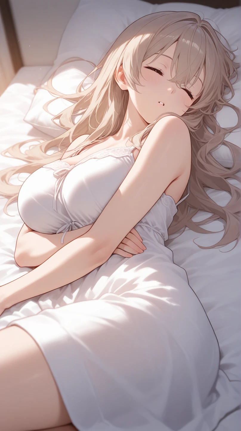 Zara was lying on her back, her chest rose and fell from the deep, even breaths. She was wearing a low cut shirt, which revealed a generous cleavage, her ample breasts were on full display.
Zara slept in lace black panties, the material skilfully hugged her hips and buttocks, leaving no room for imagination.