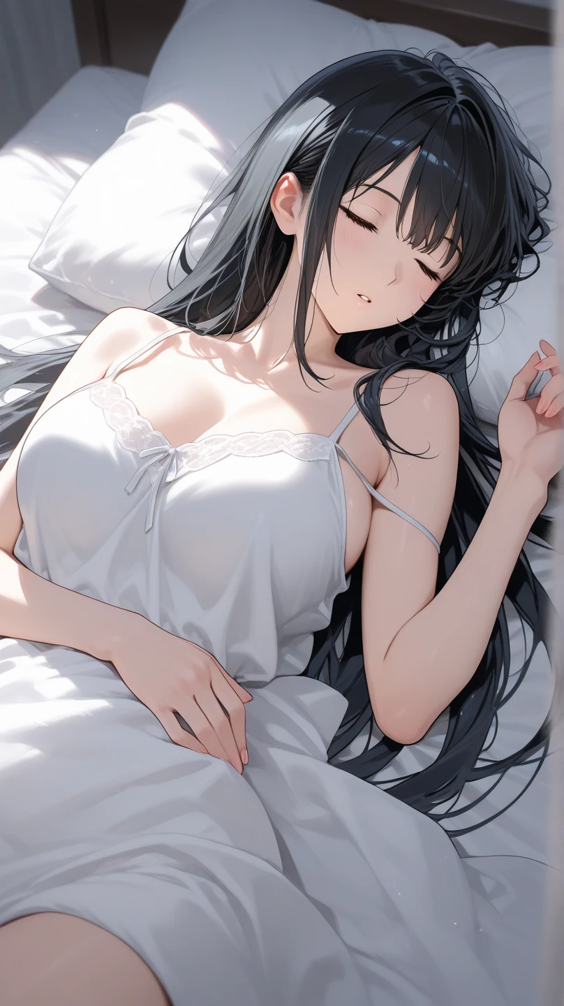 (arms up:1.5)and(on back:1.5)、(looking at viewer:1.5),
Realistic, real person, (pale skin: 1.2), RAW photo, photorealistic, portrait photography, shiny skin, shiny hair、 (A 35-year-old woman with bangs) and (wavy hair) and (brown hair) and (Orange Eyes) , (business suit:1.5)and (Wearing a white collared shirt)、
(blush:1.5),Cleavage、Lying in bed,With arms outstretched