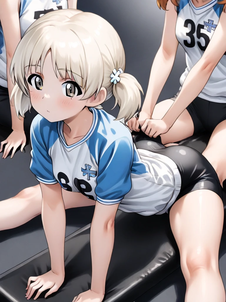 best quality, uncensored, prefect lighting, rating_explicit, very aesthetic, anime, Ultra detailed, 8k, ((cheerleader ,swept bangs, pony tail , shirt lift , )), beautiful face, highly detailed, physics-based rendering, cinematic lighting , official art, anime coloring, detailed face, detail body,
BRAEK, nsfw
((2 girls )) ,(( yuri:)) , lesbians, 18 years old , pussy licking, cunnilingus, pussy juice, dripping, sweat, wet, shiny skin , tan skin , ahegao,
com on back, blush, orgasm, sweaty, drooling, saliva trail, indoor, ((gym )), ((bare nipples )),blurry background,