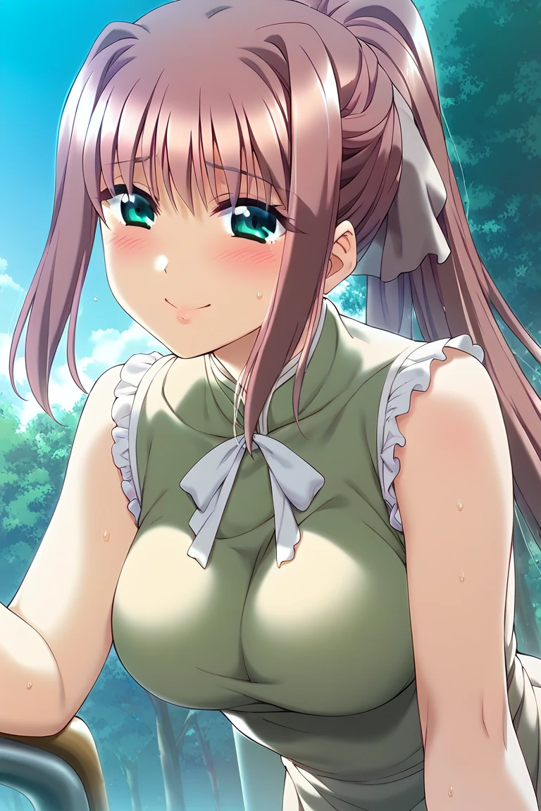 (((slightly big breasts))), ((best quality)), ((masterpiece)), (detailed), (((perfect face))), (((slender 16 year old  girl completely naked))), ((dark brown hair)), ((long wavy hair)), (((beautiful green eyes looking up))), ((blushing:1.8)), ((open mouth)), (((outside in the wilderness next to a tree))), (pussy filled and dripping with lots of cum), (((full body))), (((hand in pussy)))