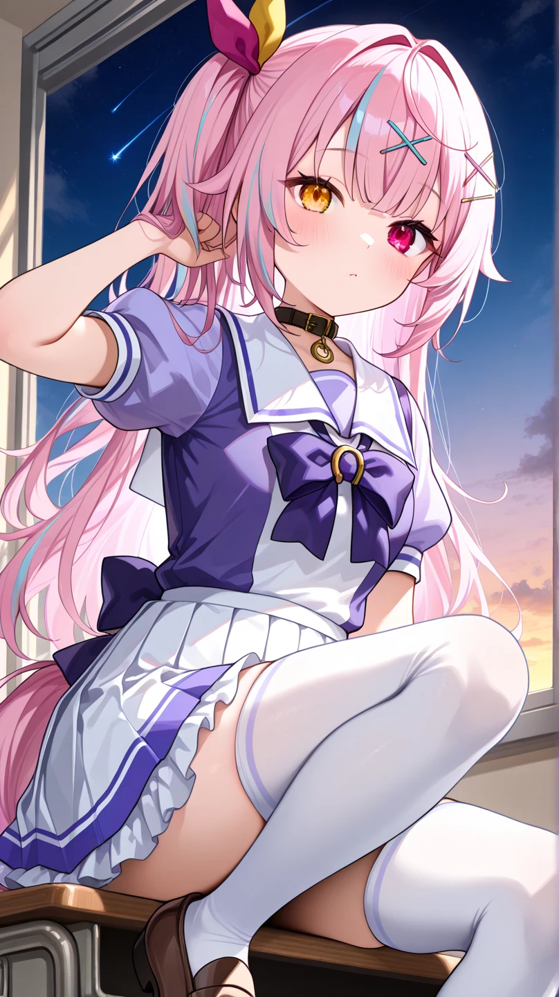 Sumi-Sakurazawa, Sakurazawa Wandering, bangs, (Pink Eyes:1.5), Hair between the eyes, Pink Hair, Braiding, Hair bow, Thick eyebrows,break skirt, shirt, Long sleeve, bow, ribbon, , 白のshirt, Seraph, Sailor collar, 赤いribbon, ネックribbon, Red Skirt, 白いSailor collar,break outdoors, city,break looking at viewer, (Cowboy Shot:1.5),break (Tabletop:1.2), Highest quality, High resolution, unity 8k wallpaper, (figure:0.8), (Beautiful attention to detail:1.6), Highly detailed face, Perfect lighting, Highly detailed CG, (Perfect hands, Perfect Anatomy),Naughty big、Big ample breasts、Laughter、Thighs Thighs Thighs Thighs、(Skirt flip:1.3), (White panties:1.3)、(Roll-up skirt:1.3)、(Full-fledged panties:1.5)、Embarrassing、blush、