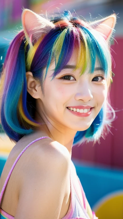Fluid organization:1.6), 本当に野生の髪を持つ一人のbeautiful女の子, (Colorful wavy hair:1.2),( Two long braids:1.2), (Long wild hair:1.2), (Multicolored Hair: 1.9),可愛いsmile
パン屋販売スタッフ、(((Low - Angle:1.4)))、((One hand raised))、((She is wearing a colorful and pop blouse and apron.)),(;have big bread))、(((Spread your legs:1.4)))、,(((beautiful armpits:1.2)))、High resolution、Bakery、16-year-old girl、smile、Finished as in the picture、white and beautiful skin、Focus on small breasts、((beautiful５This finger))、Bakeryの制服を着ています、最high quality、High resolution、Very detailed、masterpiece、Live Shooting:2、Genuine:2、photoGenuineistic:2、very delicate and beautiful、Fine details、Textured skin、Full Shot、、(beautiful face:2)、hot pants、Putting on makeup、Perfectly balanced legs:1.5), Looking at the camera, Angle from above, (((hot pants))), High resolution、未来のBakery、Delicious bread that women will love、Looking at the camera、smile、Finished as in the picture、、(((I have a big loaf of bread)))、(((cute smile)))、((((Eat delicious bread)))))、((I love bread))、(front focus piece:1.3), 
、Cute Apron、Rainbow Apron、Bakeryの制服を着ています、明るすぎるNatural light、Shining sunlight、最high qualityのディテール, Japanese Girls,1 girl, 8k, RAW Photos, 最high quality, Ticker:1.2, Very detailedなRAWカラー写真, Professional photos, (reality, photoGenuineisticです:1.37), (Very detailedな皮膚:1.2), 超High resolutionな, (Lenz 50mm),,絶妙にFine grain,Look at the person watching,Pretty face, Just Mile:1.05),Wide Hips,Straight hair,,Light pink inner color、 white and fine skin、(Very detailedな8k cg:1.2), (hyper Genuineistic:1.35), (photoGenuineisticです:1.45), (reality:1.4), 

(背景はBakery:1.1)、Sexy upward glance, 、Very detailed、masterpiece、最high quality、Ultra-high resolution energy A、8kのHigh resolutionにより、Transparency as shown in the photo、Fine grain、Expression of gradation、Perfect anatomical figure ,hard disk、Ticker (English) 、 Nikon Z9 80mm Lens ,、明るすぎるNatural light、Shining sunlight、、Ultra slim body、Slender model figure、beautiful姿勢、, 最high quality, 8k, RAW Photos, Confused, Award-winning portraits, shy smile, shy smile, , Delicate girl,, Digital SLR, View your viewers, Frank, Sophisticated, Thin arms, Professional Lighting, Film Grain, chromatic aberration, (Fine grainと顔:1.0), Live Shooting、(((A portrait of extreme beauty)))、((Glowing Skin))、1 girl、16 year old beautiful girl from Prague、Bright expression、((Platinum Blonde Hair))、[Big blue eyes that sparkle like jewels]、Shiny skin、silky super long Straight hair、eyeliner、beautiful前髪、Hair around the eyes、最high quality、Very detailed、Film Light、Intricate details、High resolution、Very detailed))、Detailed Background、8 KUHD、Digital SLR、Soft Light、high quality、Film Grain、Fujifilm XT3 、Shallow depth of field、Natural light、(((Spread your legs:1.4)))、The pieces fly、High resolution、Bakery、16-year-old girl、smile、Finished as in the picture、white and beautiful skin、Focus on small breasts、最high quality、High resolution、Very detailed、masterpiece、Live Shooting:2、、neon hair clip,masterpiece、最high quality、
One girl,Ives Girl,beautiful照明,(((Anyone can see the D logo.:9)))