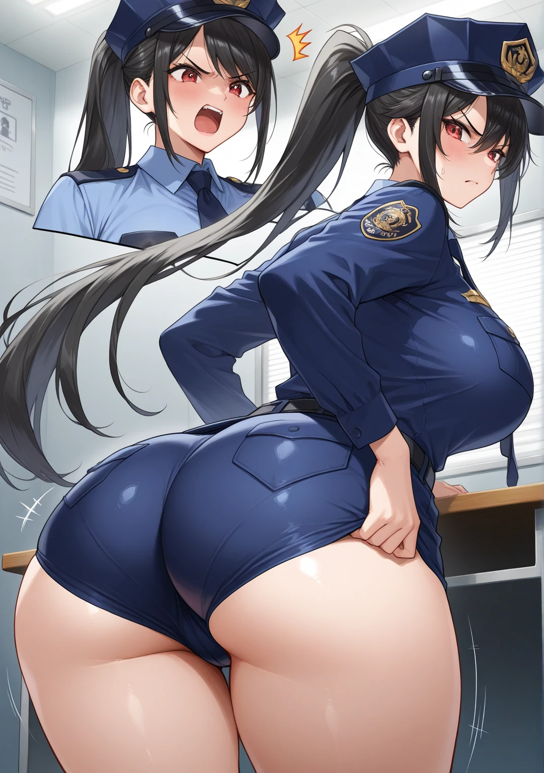 Anime girl wearing a black top and white shorts holding a gun, (SFW) Safe at Work, biomechanical tits, tits cyberpunk, chic, tits, Beautiful anime girl crouching, honest shinka, Gwaiz, Tifa Lockhart, honest, chic build, [ 4k digital art ]!!, tits proportions,(masterpiece), (One serious civil service commissioner: 1.3), (Super thick and plump body: 1.3), (Huge breasts and buttocks)), (Small Head: 1.2), (Very small uniform)), (Shiny skin: 1.2), (A speech while crouching in the stands in the schoolyard in the morning)), {fat},1boy, penis, doggystyle, from behind, spreadassms, chubby body, fat body, short,ultra detailed, masterpiece, best quality, blush, a woman, rolling eyes, open mouth, school girl, wearing , wearing glasses, classroom, sunset, light particles, hdr, brown grey hair, midium wavy hair, shiny hair, bang, single braid, clear grey eyes, Smiling Kiss, Tongue Out, アニメ ,orgasm face, sexual climax, bitch, back shot, back view, low angle, from below, back view, arched back, looking back, all fours, chubby body, BIG ASS , saliva, BBW, slender waist, anal, seiza, hands on head,white eyes, Hand Drawn, Showing Ass, Bobcut, Knee socks, (Super thick and plump body: 1.3), Butt sticking out, Close your legs, seiza, spread legs, pleated skirt, Stretch your arms back, long pleated skirt, I can&#39;t see your butt, Buttocks hide, Arms folded behind back, Super big butt, Awesome numbness , Plump , Chubby, Butt sticking out,