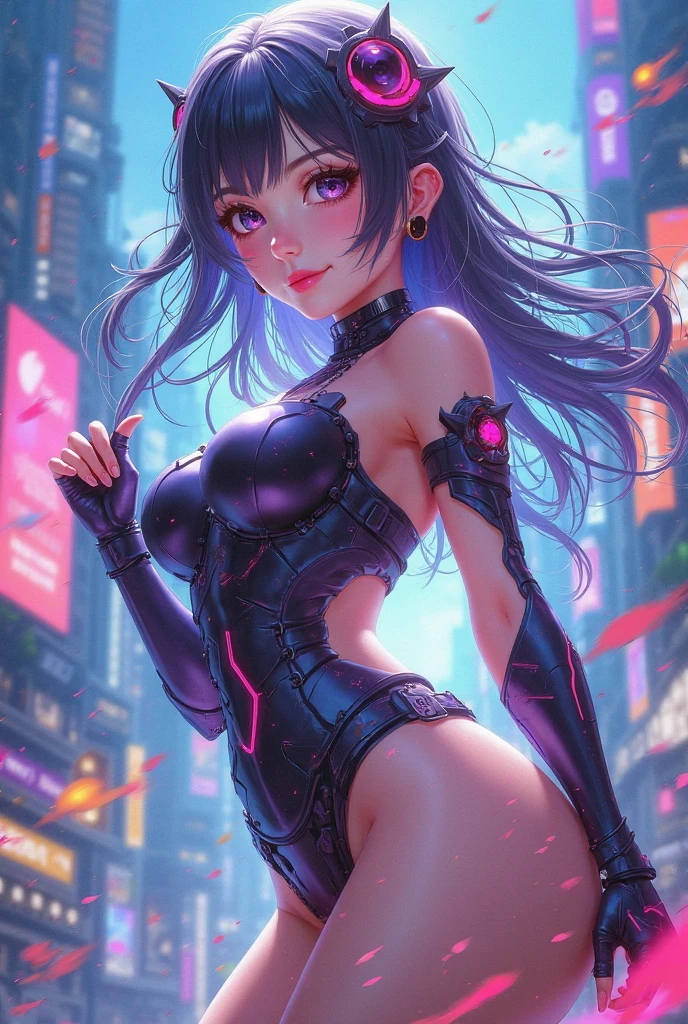 girl spacepunk,(1girl),((cute and beautiful black haired girl)),
(large breasts:1.4),saggy breasts,(((black wavy hair:1.35,absurdly long unkempt hair,messy hair,colored inner hair,ear breathing))),(((purple_eyes:1.3))),intricate eyes,beautiful detailed eyes,symmetrical eyes,((fat)),(((lustrous skin:1.5,bright skin: 1.5,skin tanned,shiny skin,very shiny skin,shiny body,plastic glitter skin,exaggerated shiny skin,illuminated skin,wet legs))),(spider lower abdomen,narrow waist,wide hip,athletic body,inflated legs,detailed body,(detailed face)),((perfect feminine face)),
cute,slutty,erotic,((nsfw)),
zettai ryouiki,revealing clothing,show skin,(wearing a mechanical space body armor:1.3,micro armor bikini,bare legs),with micro clothes,almost totally naked,with little clothing,tiny thong,generous neckline,(((wet clothes,intricate outfit,intricate clothes))),
dynamic pose:1.0,embarrassed,(centered,scale to fit dimensions,Rule of thirds),
cyberpunk city by the ocean at night, with bright neon signs and dark stormy clouds and puddles, scenery:1.25,nighttime, starry night, cosmos,Very dark night that makes the neon lights stand out, very bright neon lights,
artistic photography,(photography taken by sldr),highres, sharp focus,(ultra detailed, extremely detailed), (photorealistic artwork:1.37),(extremely detailed CG unity 8k wallpaper),((synthwave background theme)),(((vibrant colors))),intricate,(intricate background),(masterpiece),(best quality),perfect rendered face,perfect face details,realistic face,photo realistic,analog style,((intricate detail)),(((realism))),