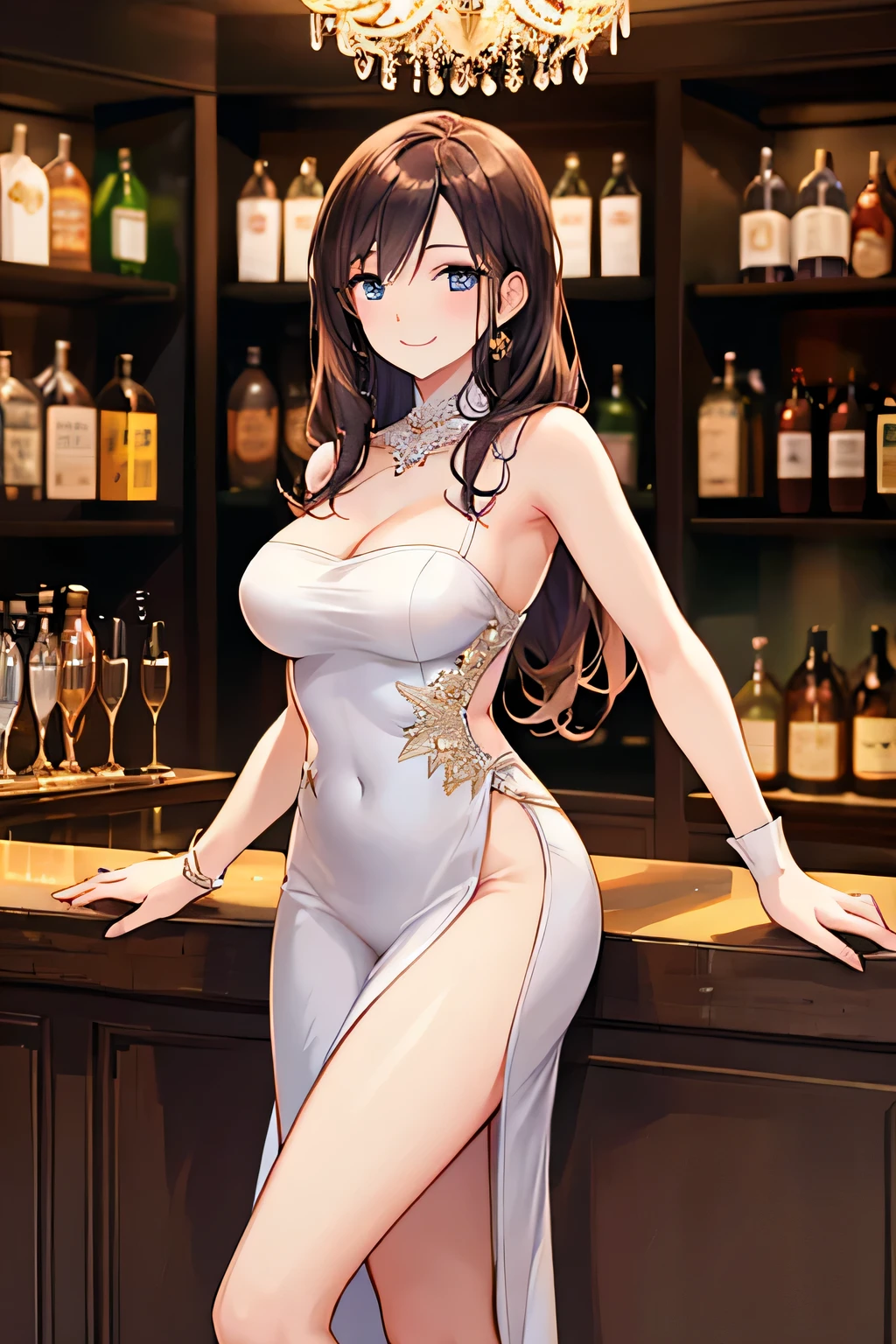 tmasterpiece, (best qualtiy), 1womanl,1girll ,aihara_mei, long whitr hair, brunette color hair, Purple eye , Running naked , jewely, 耳Nipple Ring, choker necklace , mediuml breasts, ,sexy women, AS-Adult, ssmile, Blushlush, Bright colors ,,natural lightting ,RTX, hair between eye , big breasts beautiful, (Detailed face:1.2), Display case, (perfect eyes:1.1) ,(realisticlying:1.1), 8k UHD, looking at viewert, formal event,