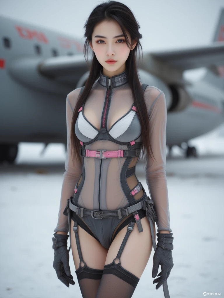 Female body definition thick thighs cybernetic body parts, Short underwear,The upper part of the body,超高分辨率, (realisticlying:1.4), RAW photogr,16k,dramatic lights,