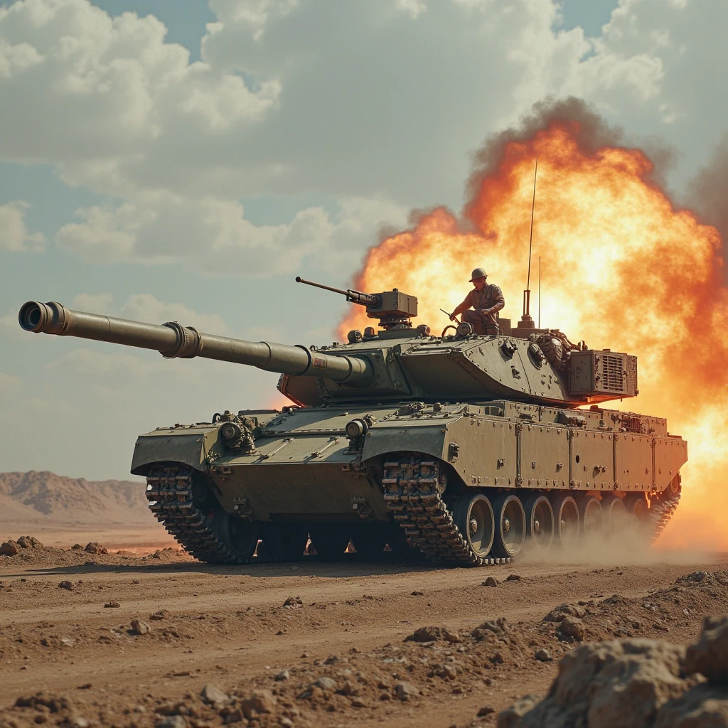 bf2042,
Best quality, masterpiece, ultra high res, (photorealistic:1.4), detailed skin, cinematic lighting, cinematic highly detailed, colorful,
modern Photograph, a group of soldiers in battlefield,
battlefield explosion everywhere,
jet fighters and heli copters flying in the sky,
two tanks on the ground,
In desert area ,
buildings on fire and one abandoned military armored vehicle in the background,
<lora:ztz99ATank_ztz99ATank:0.3>
